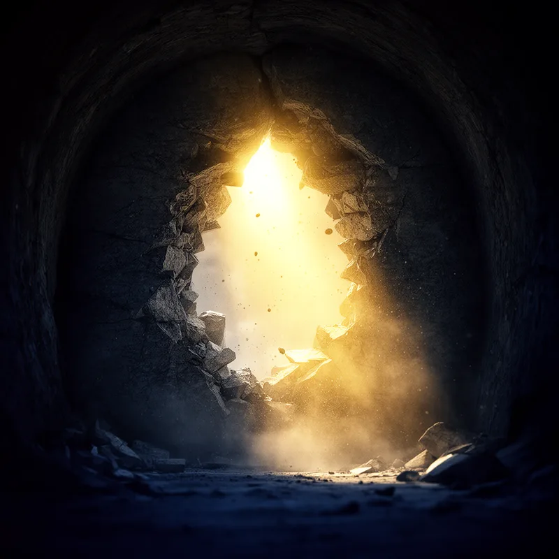 to break through