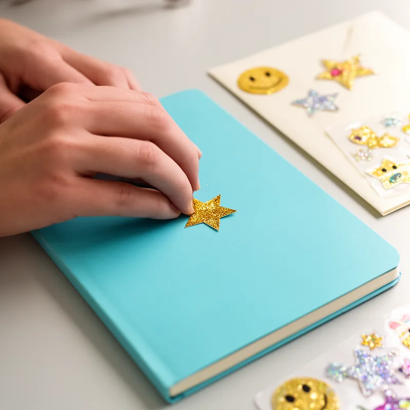 glittery sticker