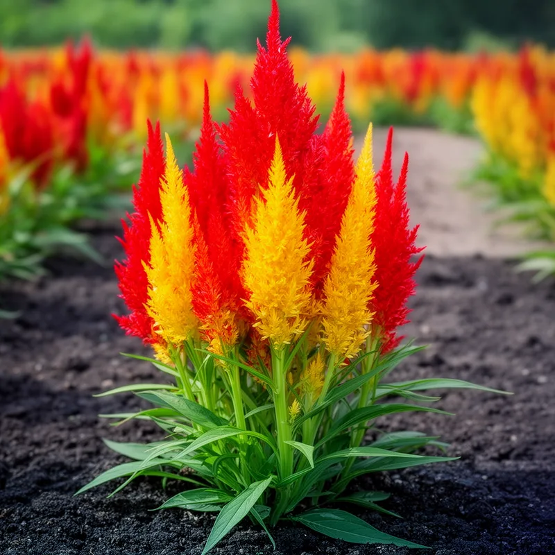 Celosia argentea cristata