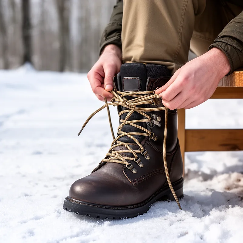 laced-up boot