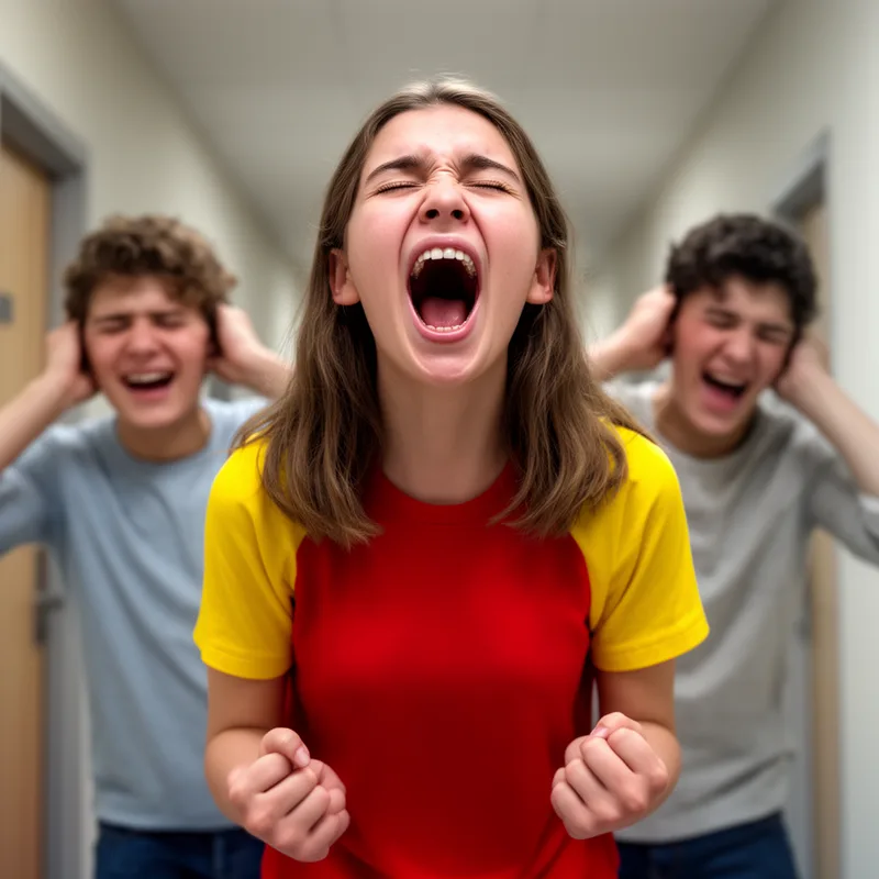 ear-piercing scream