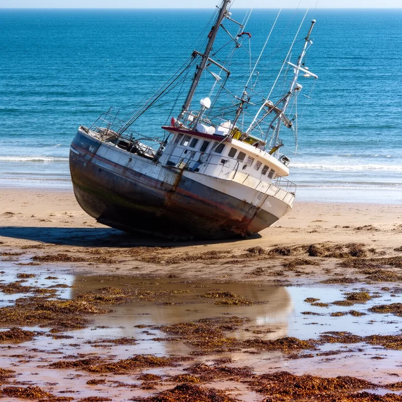 aground