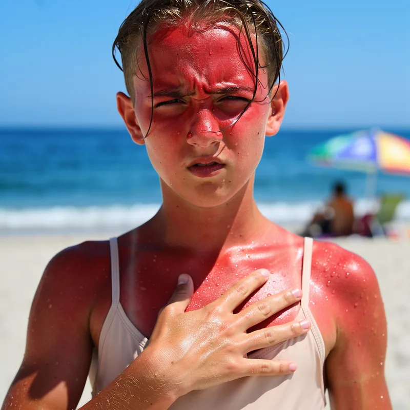 to sunburn