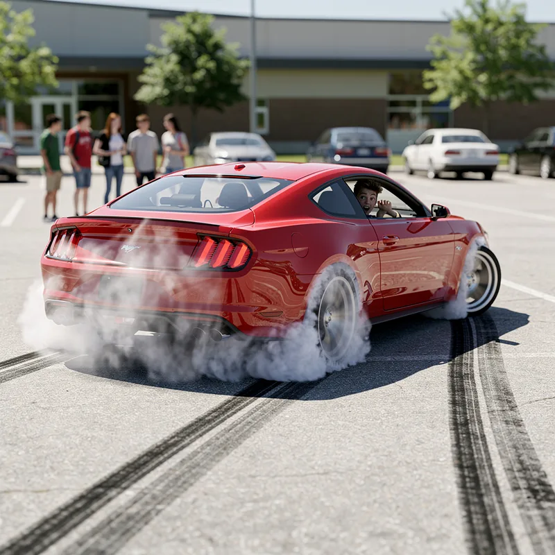 to burn rubber