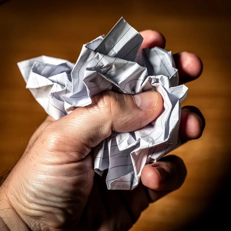 to crumple
