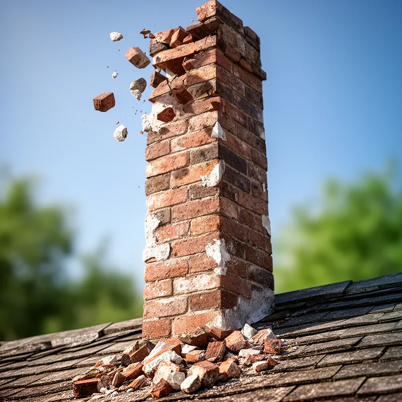 crumbling chimney