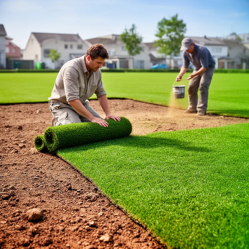 to grass over