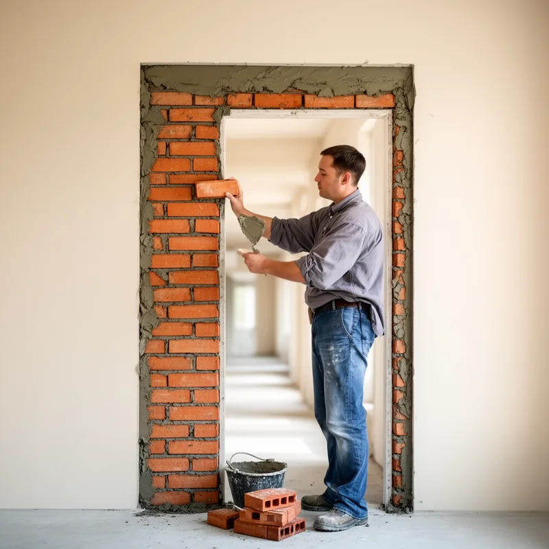 to brick over