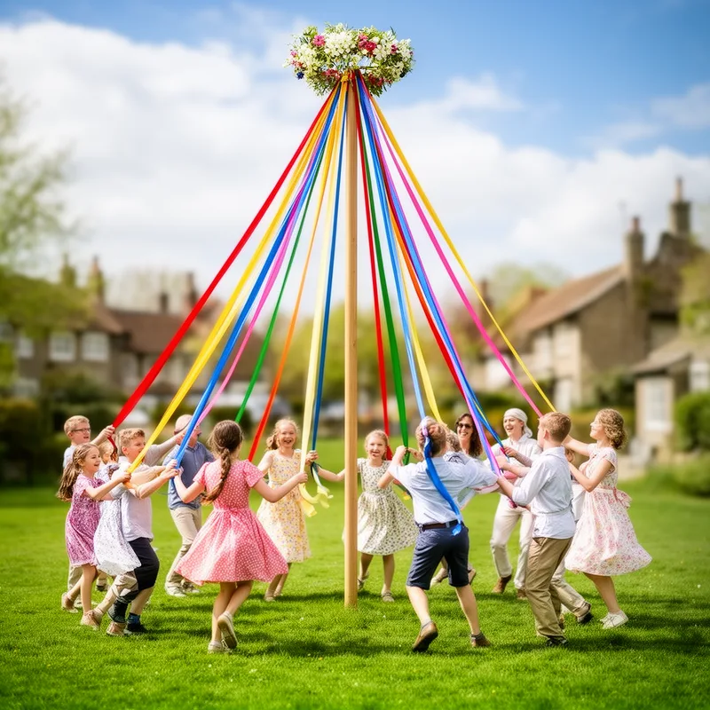 to dance around the maypole