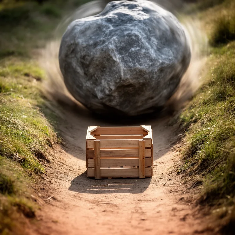 in its path