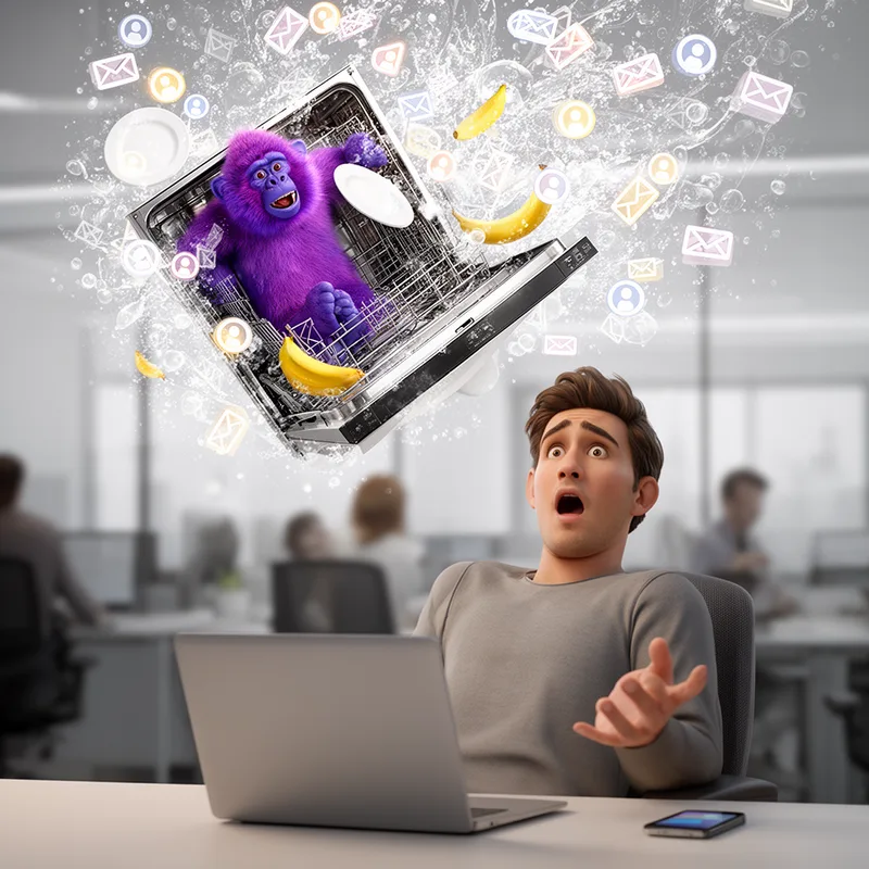 purple monkey dishwasher