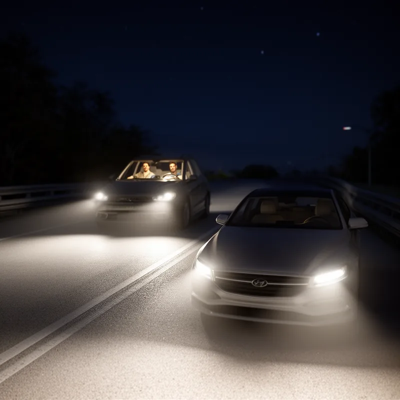 meeting beam headlamp