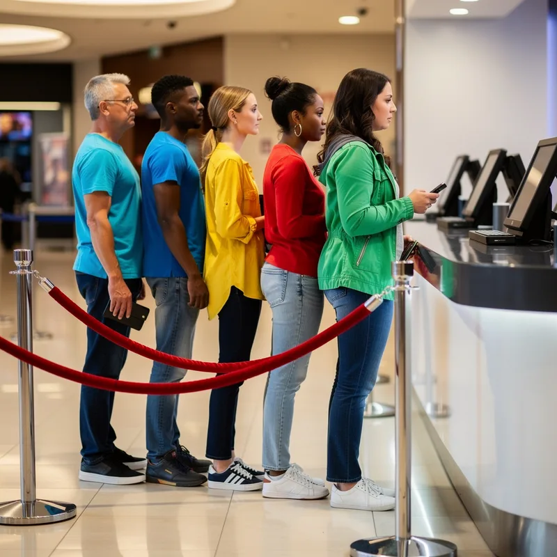 in line