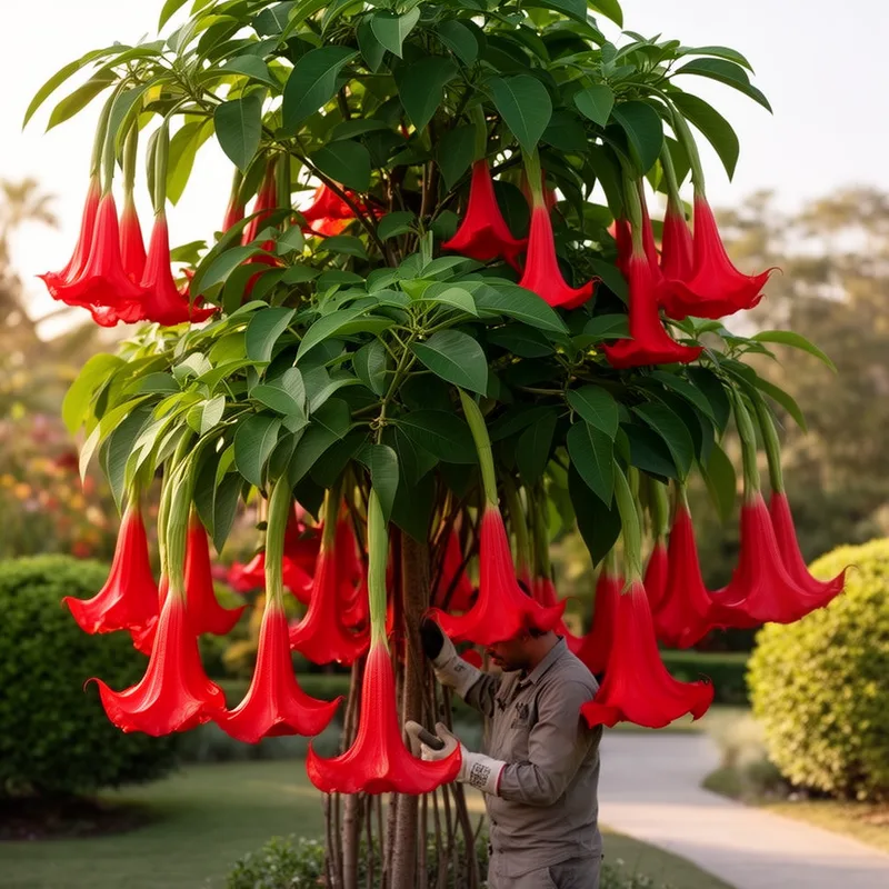 red angel's trumpet