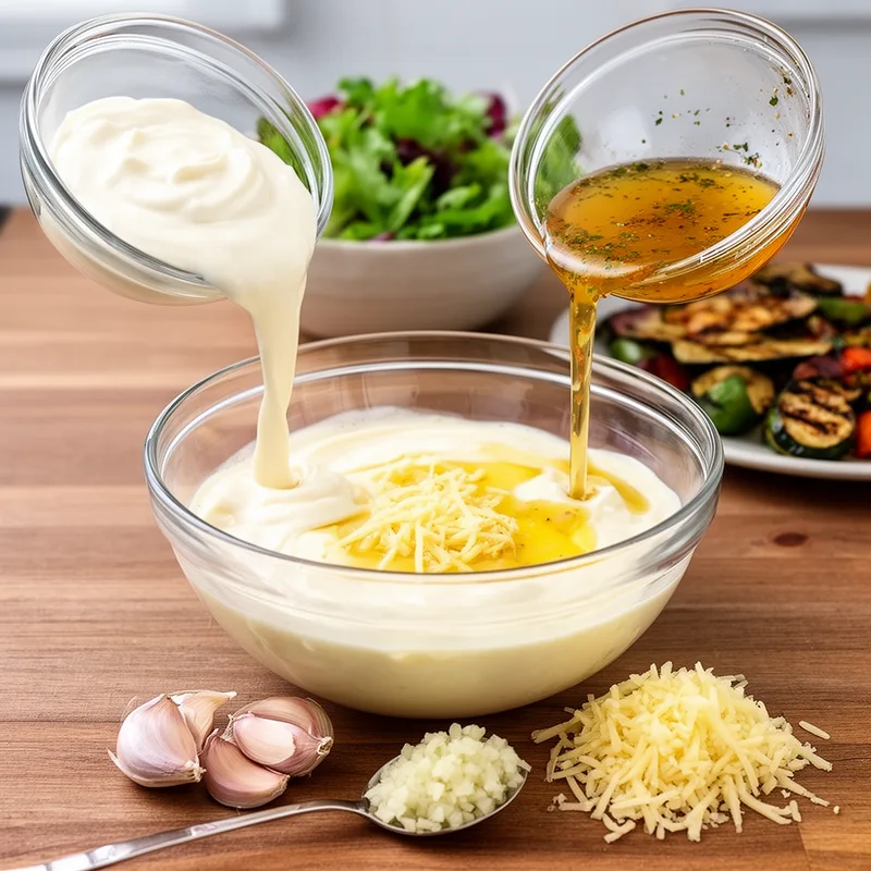 half-and-half dressing