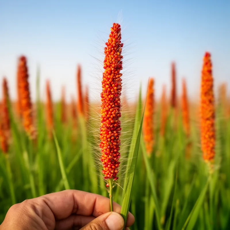 Setaria italica rubrofructa