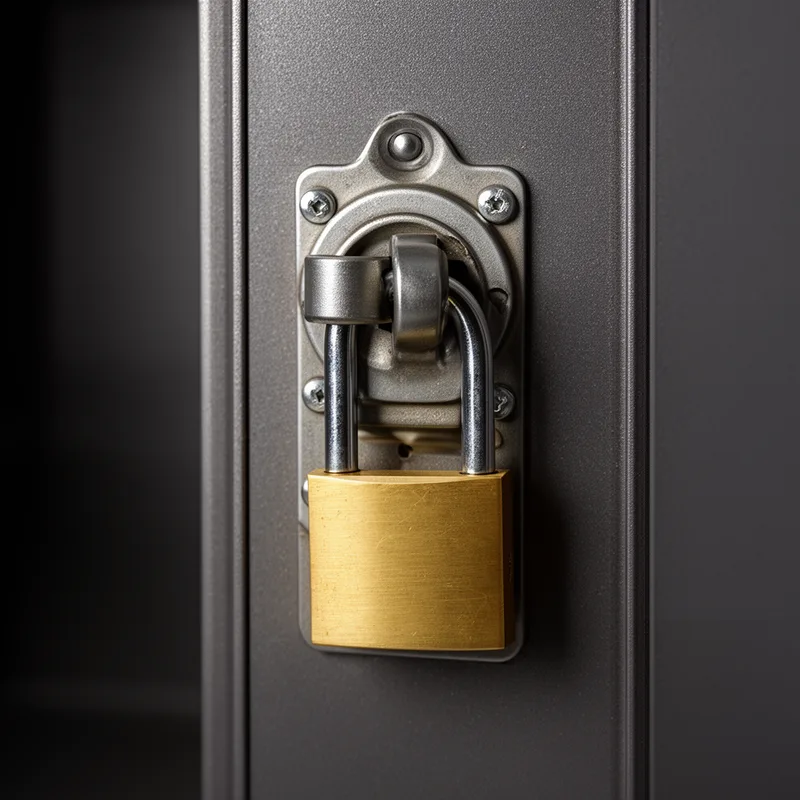 under lock and key