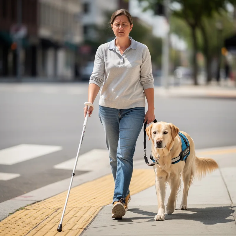 visually impaired person