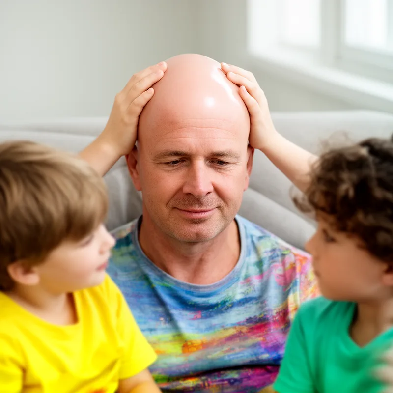 bald as a billiard ball