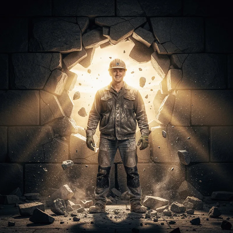 to break through