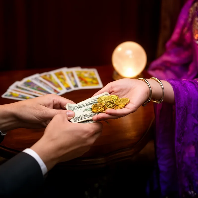 to cross someone's palm with gold