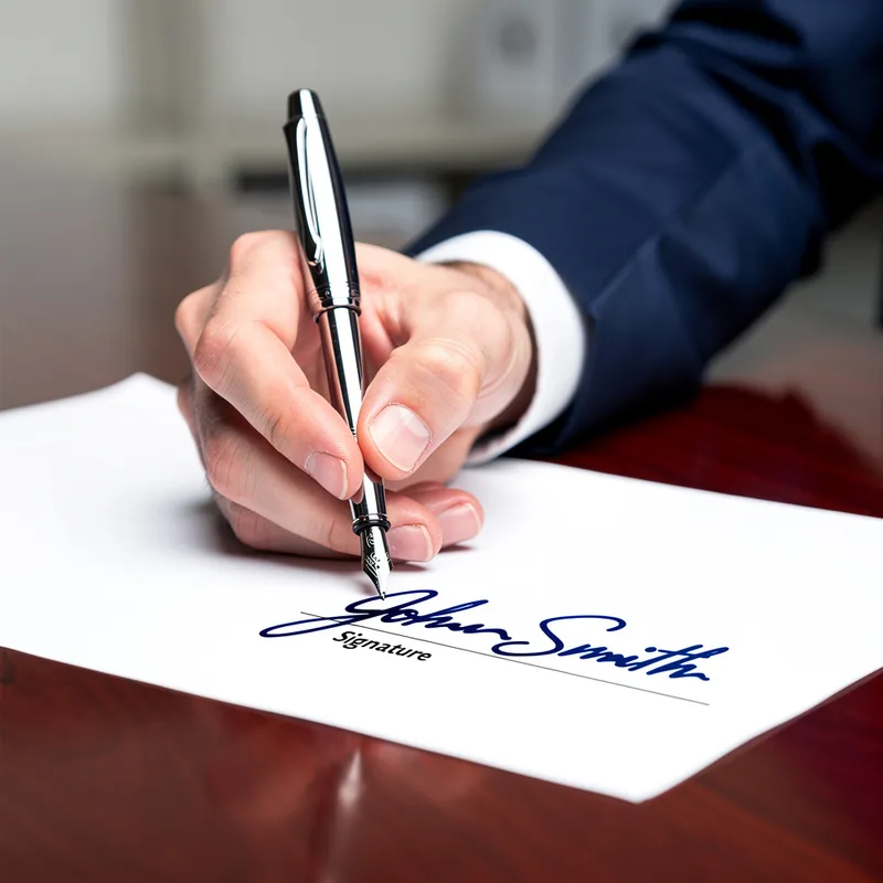 signing