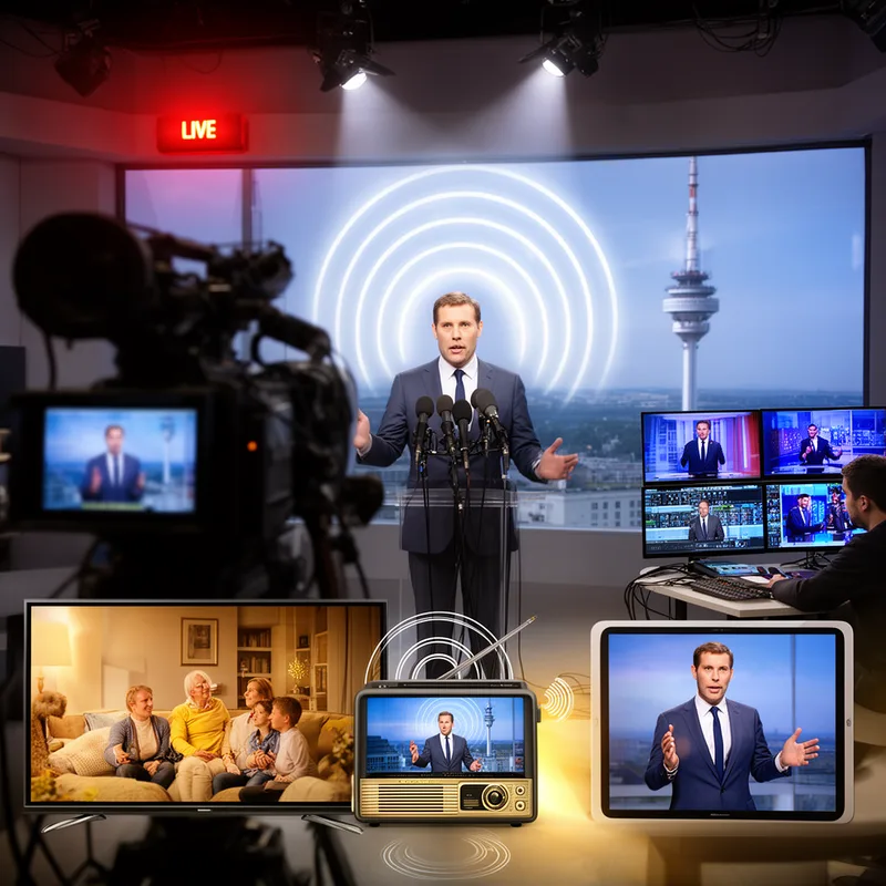to broadcast live on air