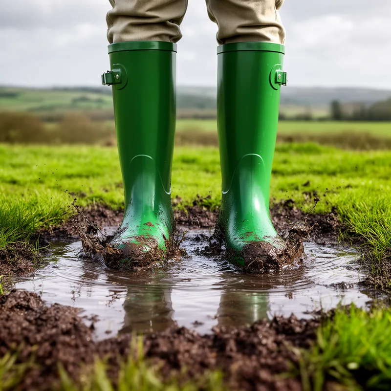 green-welly boot