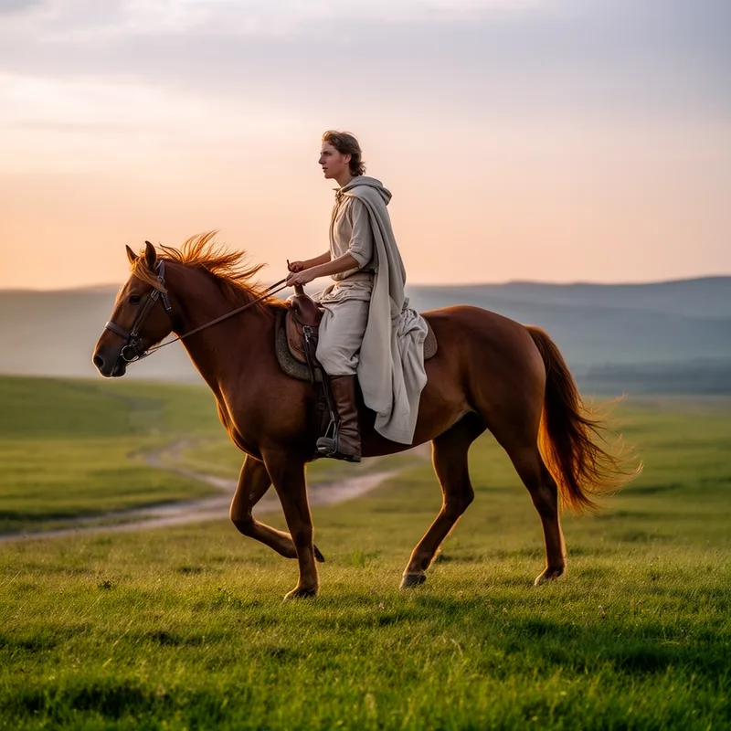 ahorseback
