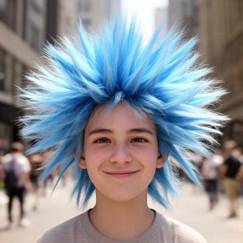 sticky-outy hairdo