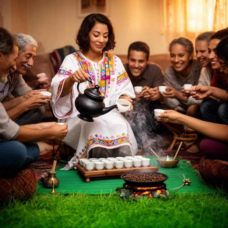 Ethiopian coffee ceremony