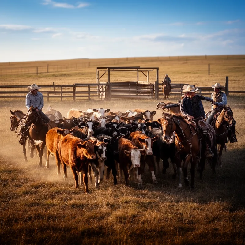 to round up the cattle