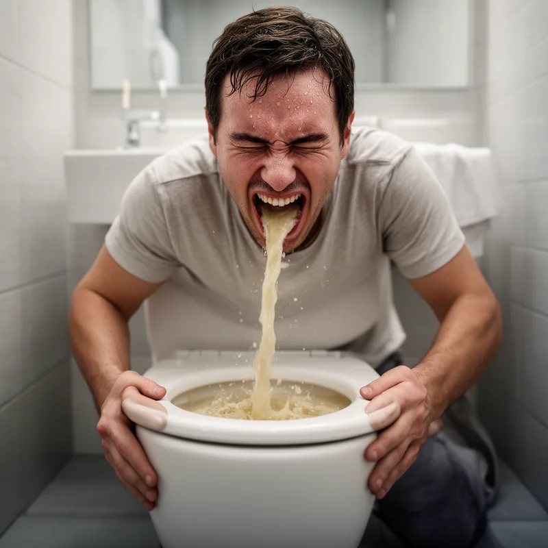 to puke guts out
