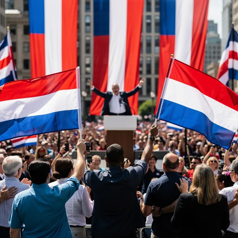 flag waving