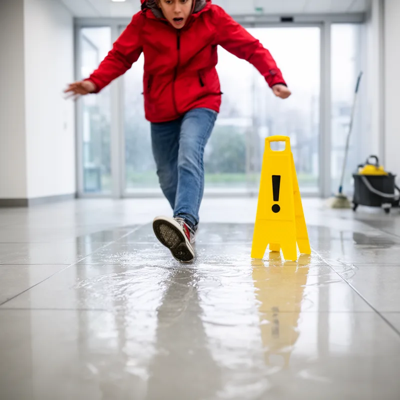 slippery floor