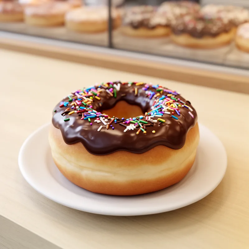 chocolate-covered doughnut