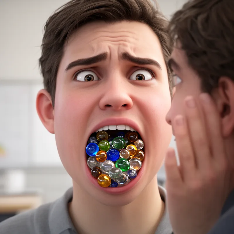 mouthful of marbles