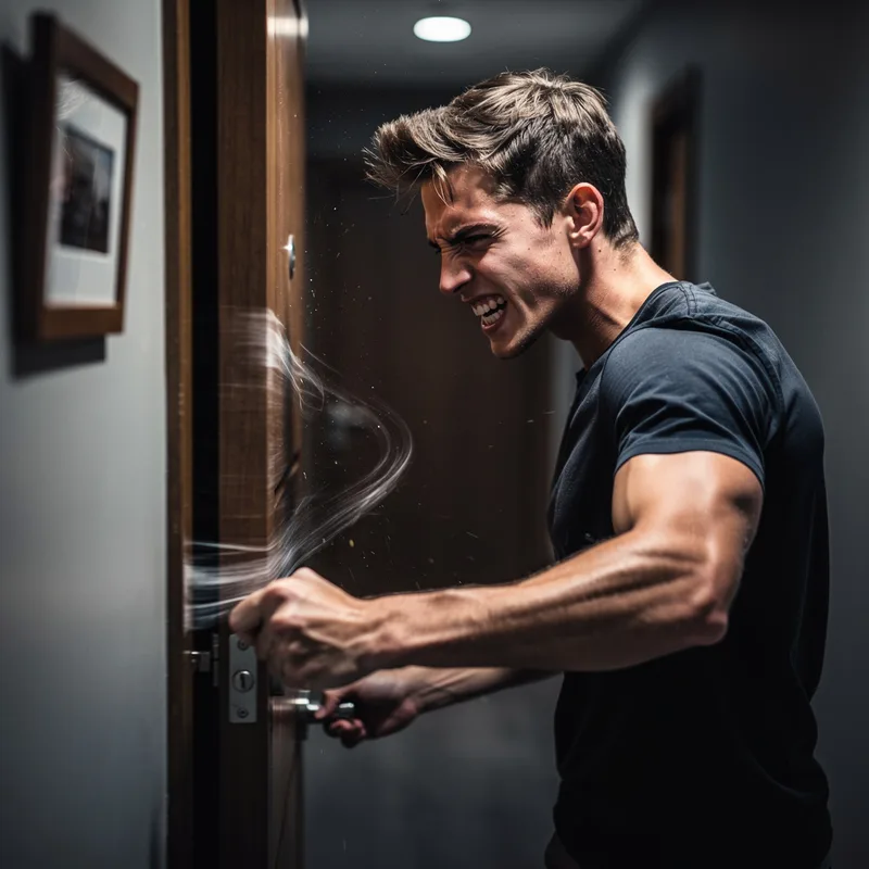 to slam the door
