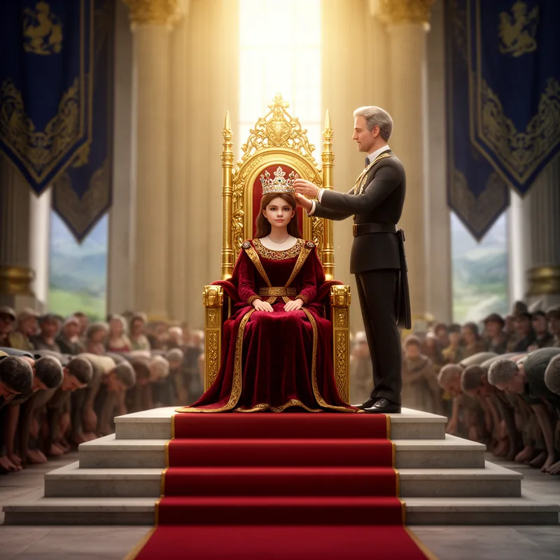 to take one's place on the throne