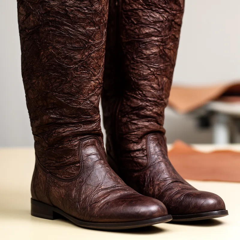 crushed leather