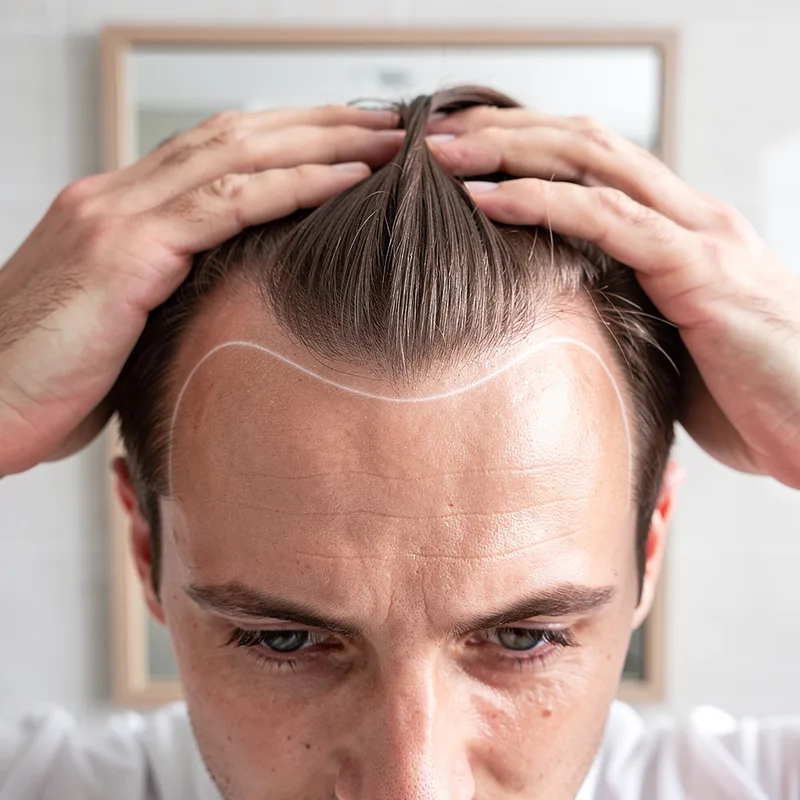 receding hairline