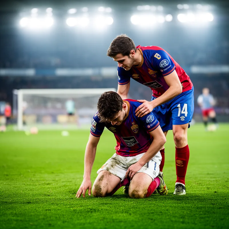 on one's knees