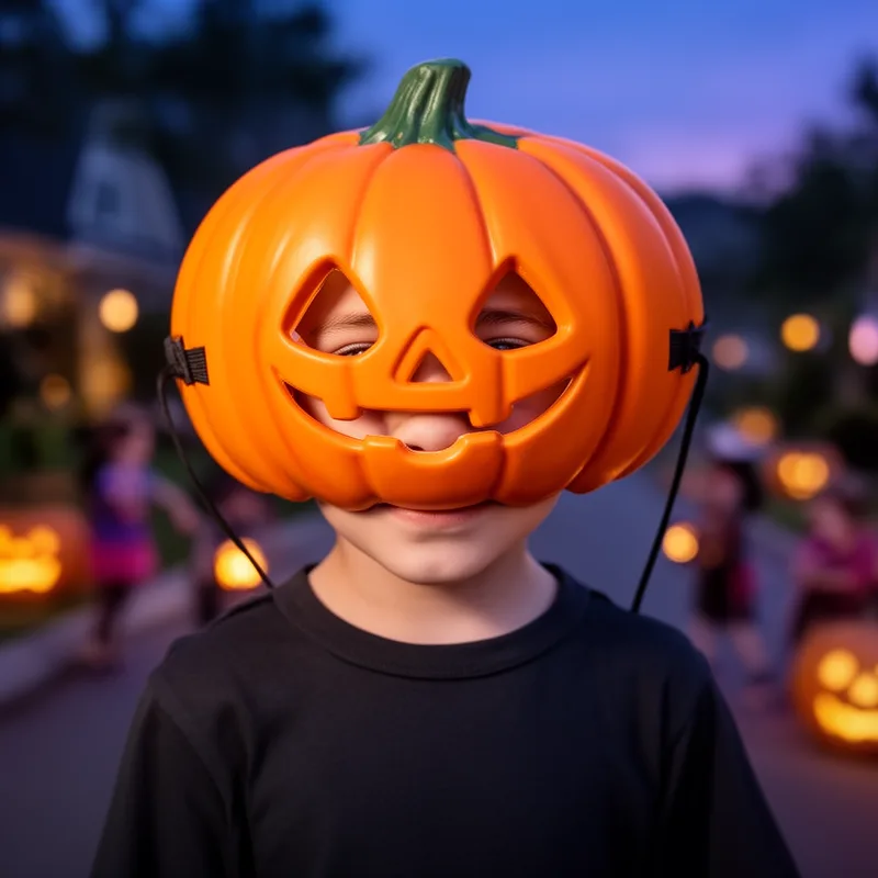 pumpkin-headed mask