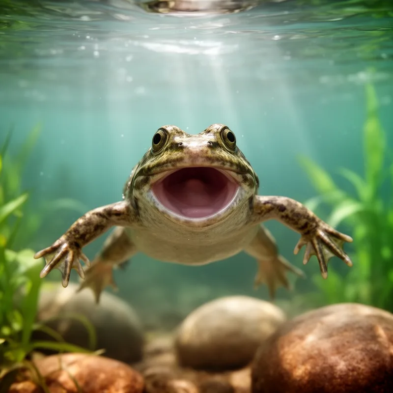 tongueless frog