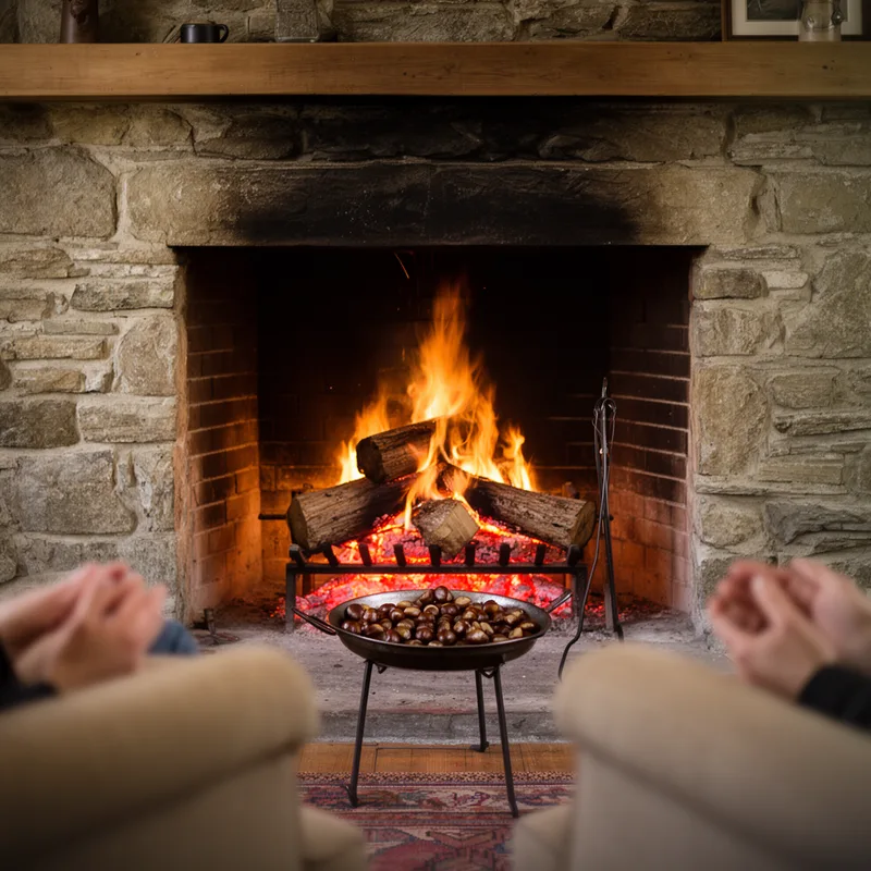 open fireplace