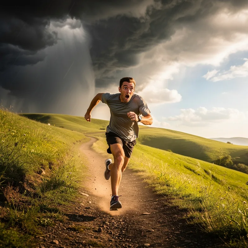 to run for the hills