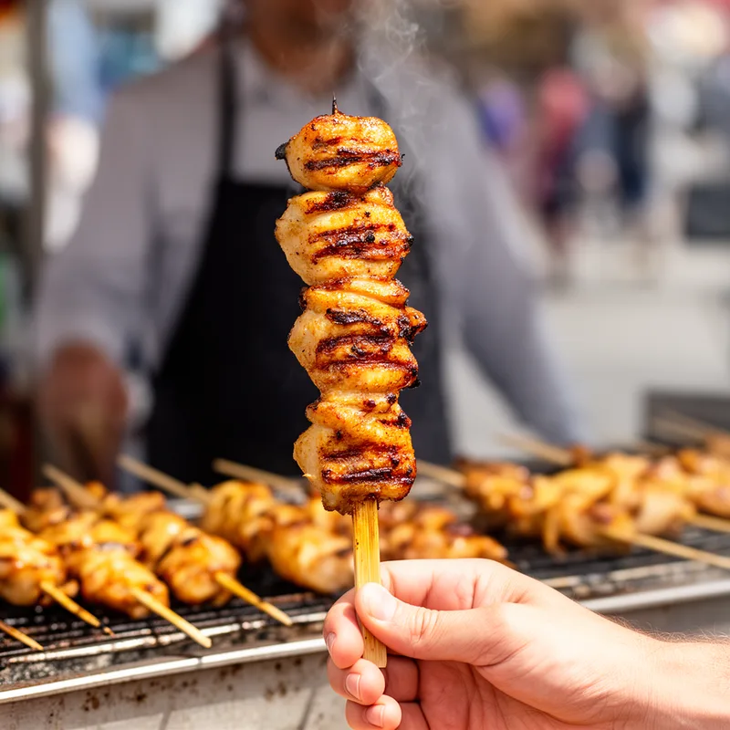 chicken on a stick