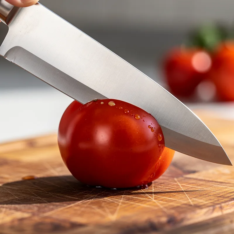 to slice into