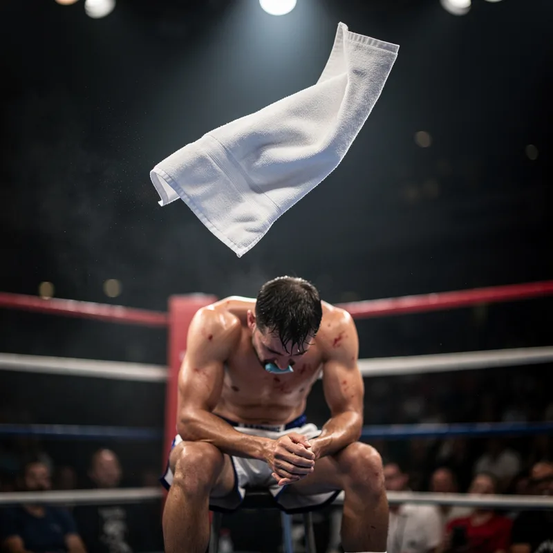 to throw in the towel