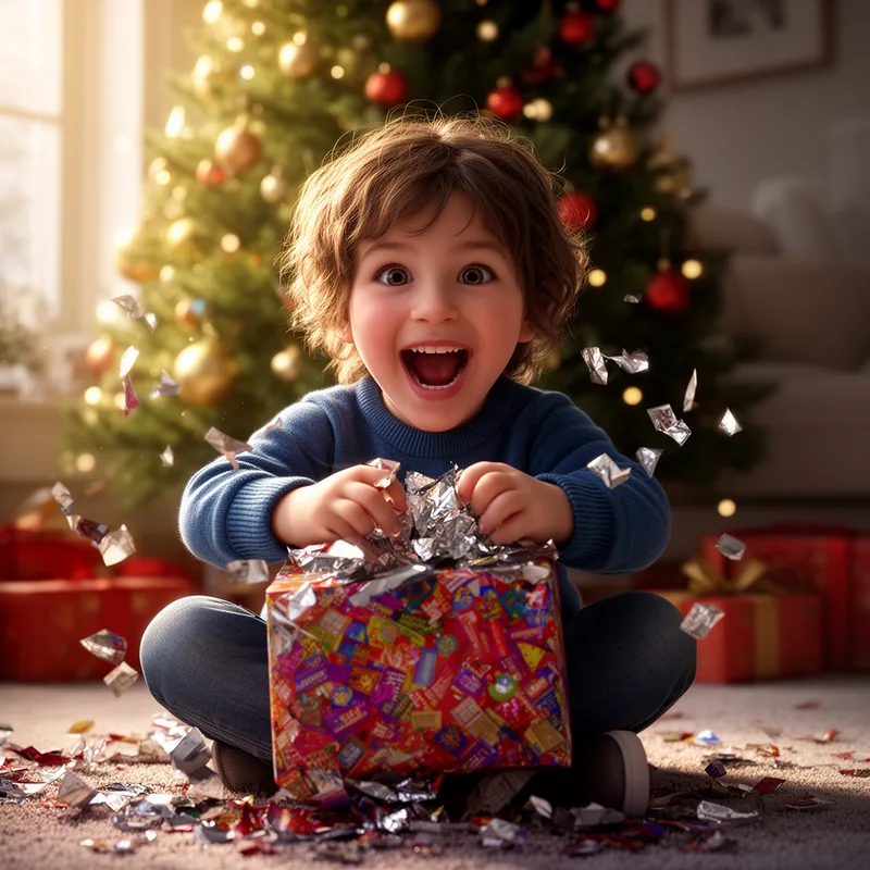 like a kid on Christmas morning